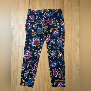 Blue floral Old Navy pixie pants